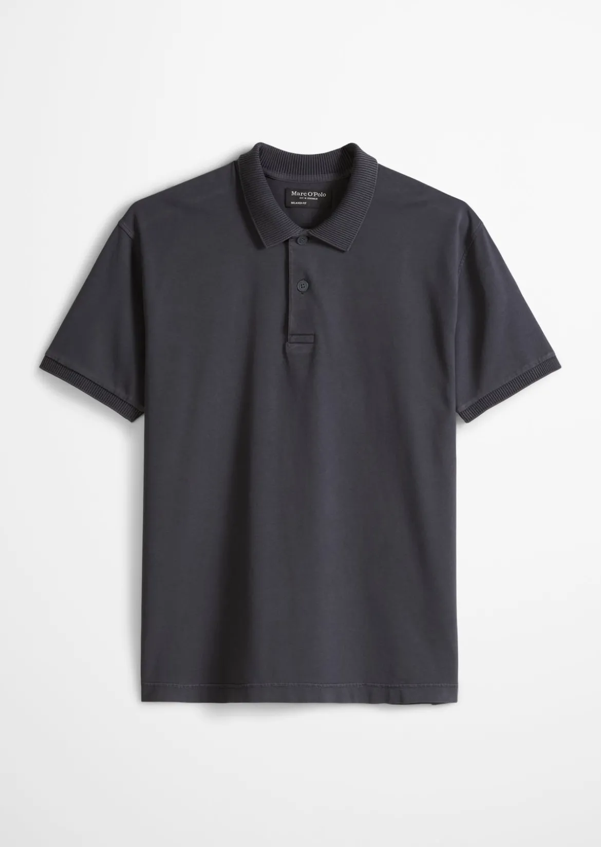 Poloshirt loose aus schwerem Bio-Baumwoll-Jersey