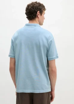 Poloshirt loose aus schwerem Bio-Baumwoll-Jersey