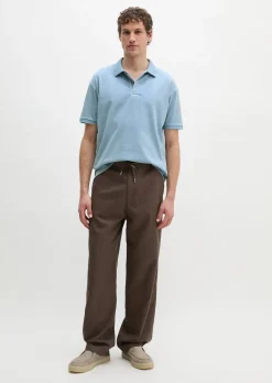 Poloshirt loose aus schwerem Bio-Baumwoll-Jersey
