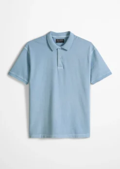 Poloshirt loose aus schwerem Bio-Baumwoll-Jersey