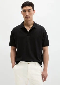 Poloshirt loose aus schwerem Bio-Baumwoll-Jersey