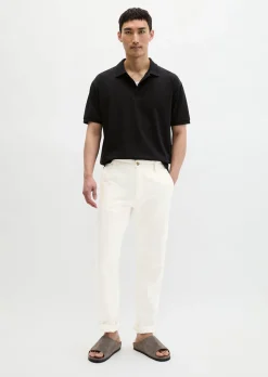 Poloshirt loose aus schwerem Bio-Baumwoll-Jersey