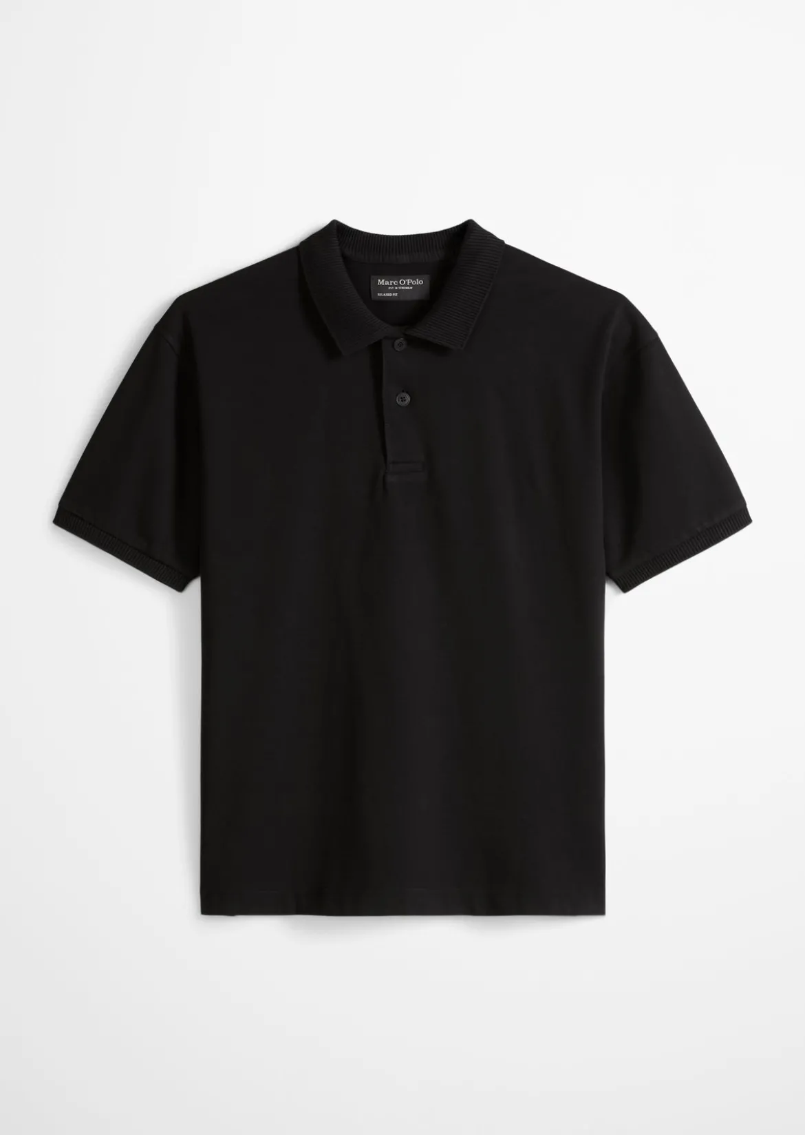 Poloshirt loose aus schwerem Bio-Baumwoll-Jersey