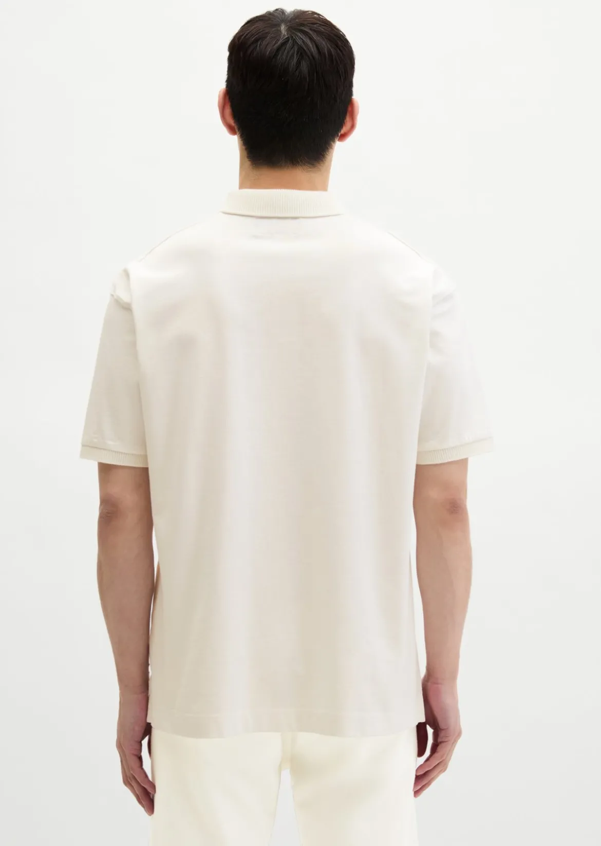 Poloshirt loose aus schwerem Bio-Baumwoll-Jersey