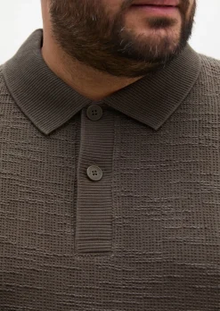Poloshirt loose aus weichem Bouclé-Jersey