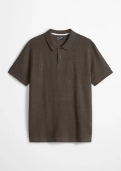 Poloshirt loose aus weichem Bouclé-Jersey