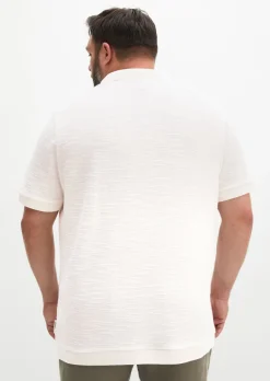 Poloshirt loose aus weichem Bouclé-Jersey