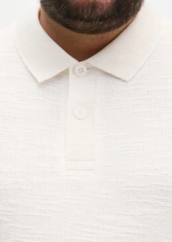Poloshirt loose aus weichem Bouclé-Jersey