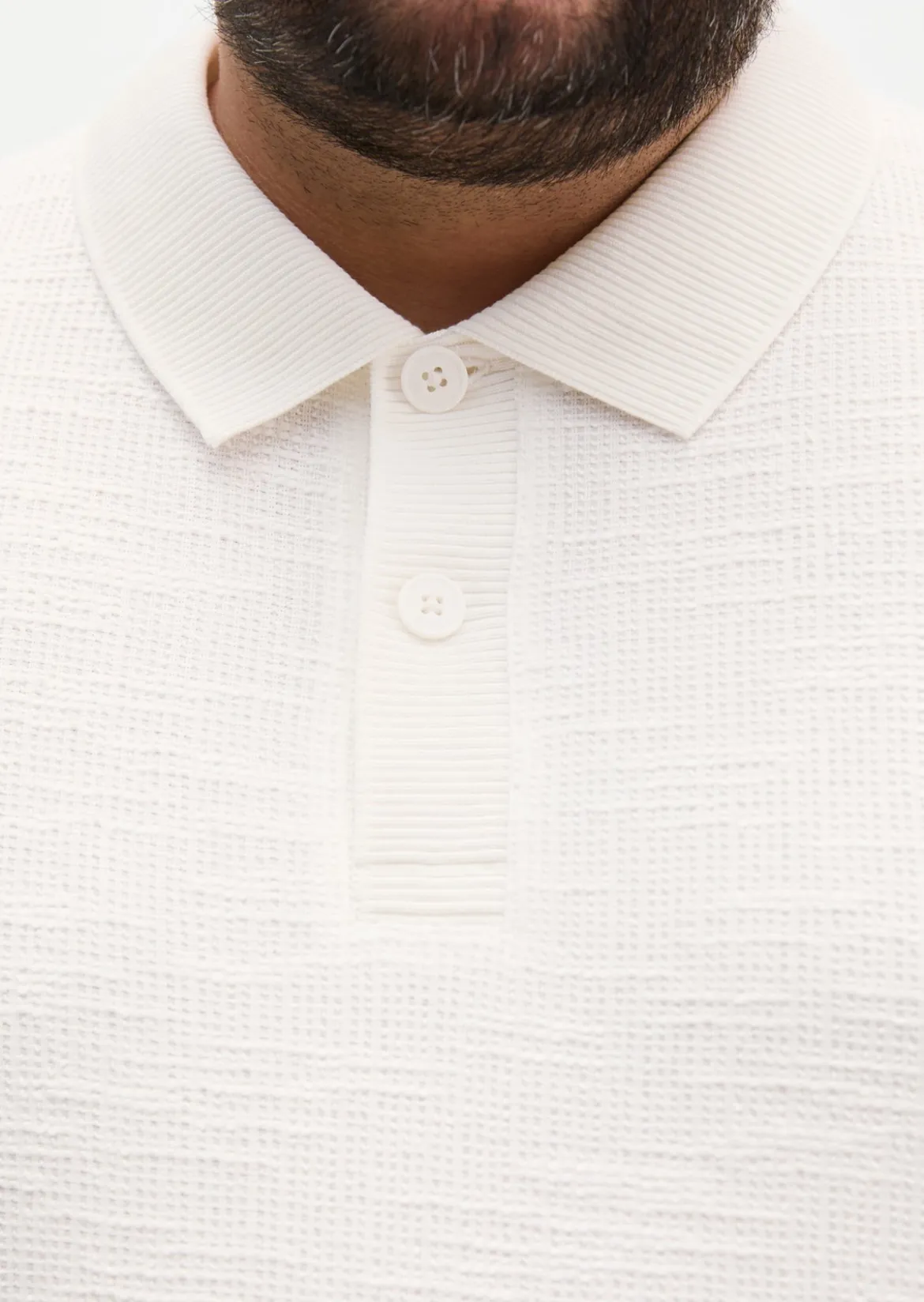 Poloshirt loose aus weichem Bouclé-Jersey