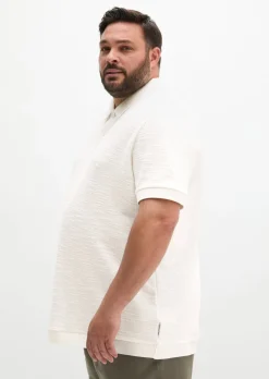 Poloshirt loose aus weichem Bouclé-Jersey