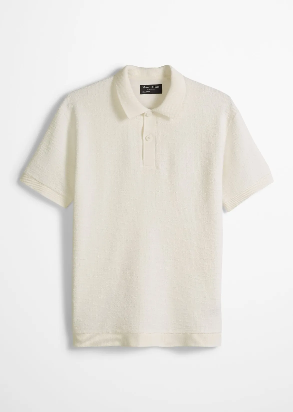 Poloshirt loose aus weichem Bouclé-Jersey
