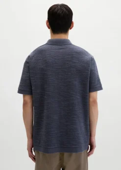 Poloshirt loose aus weichem Bouclé-Jersey
