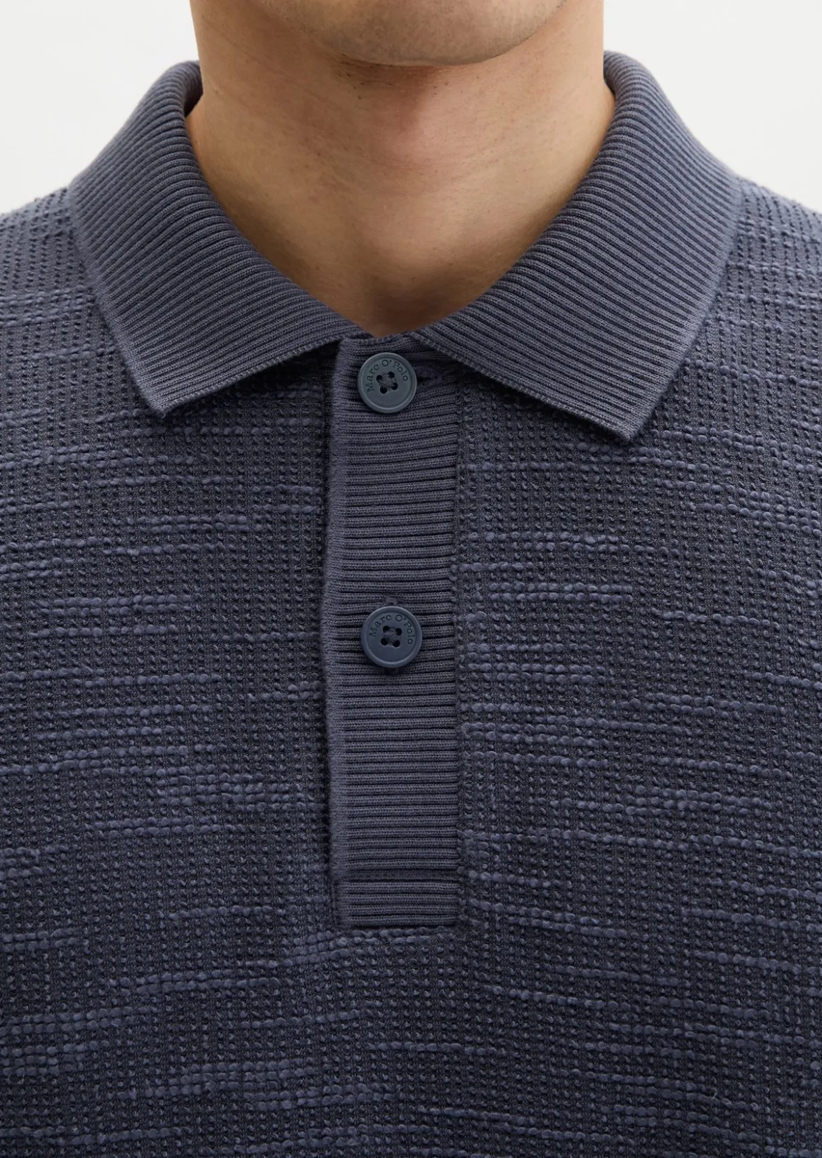 Poloshirt loose aus weichem Bouclé-Jersey