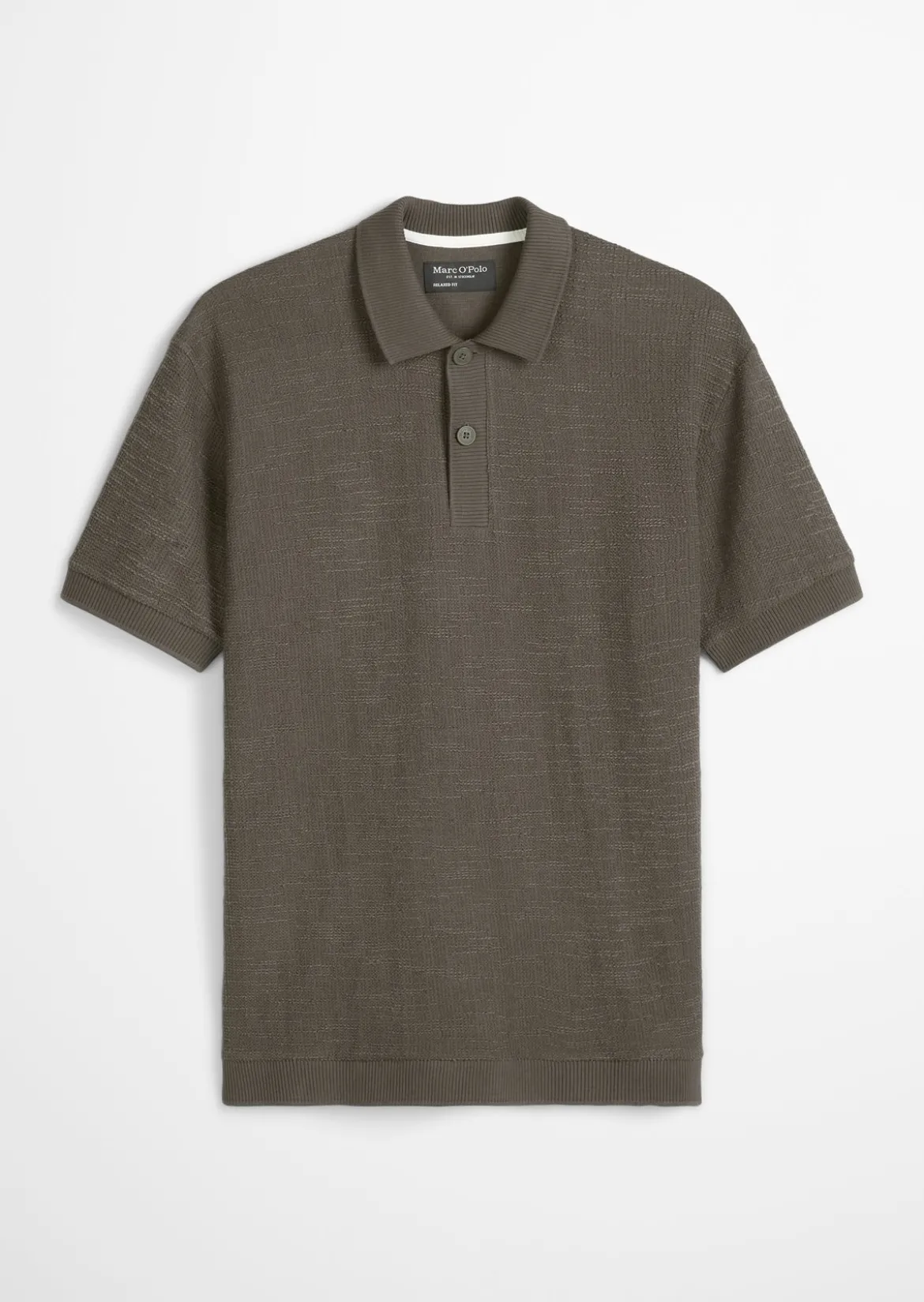 Poloshirt loose aus weichem Bouclé-Jersey