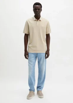 Poloshirt Piqué regular garment-dyed aus Bio-Baumwolle