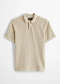 Poloshirt Piqué regular garment-dyed aus Bio-Baumwolle