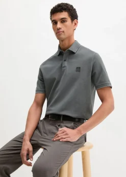 Poloshirt Piqué regular garment-dyed aus reiner Bio-Baumwolle
