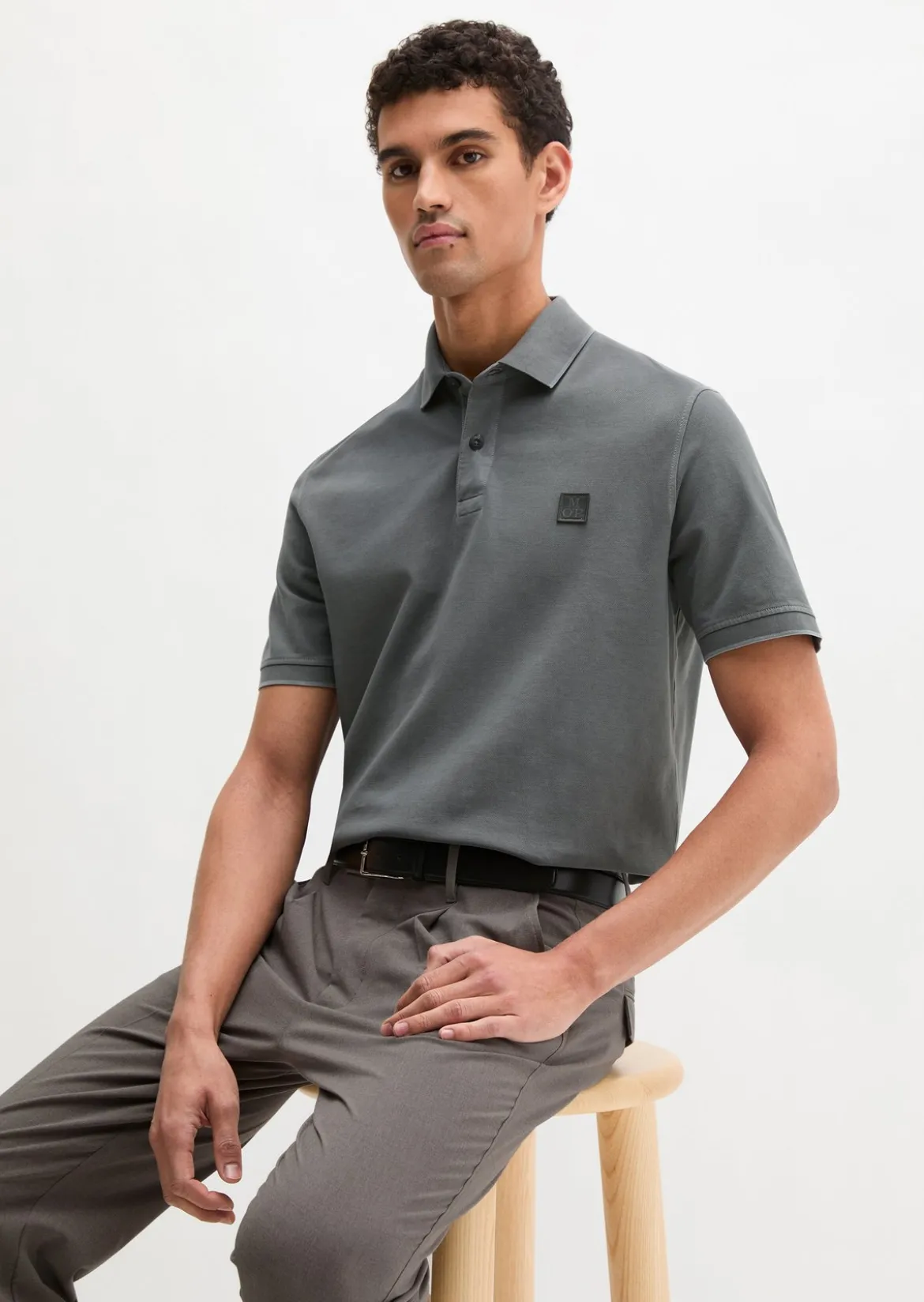 Poloshirt Piqué regular garment-dyed aus reiner Bio-Baumwolle