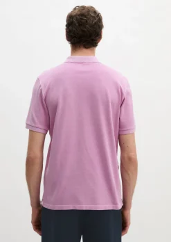 Poloshirt Piqué regular garment-dyed aus Bio-Baumwolle