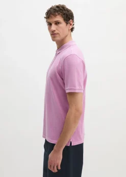 Poloshirt Piqué regular garment-dyed aus Bio-Baumwolle