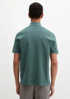 Poloshirt Piqué regular garment-dyed aus reiner Bio-Baumwolle
