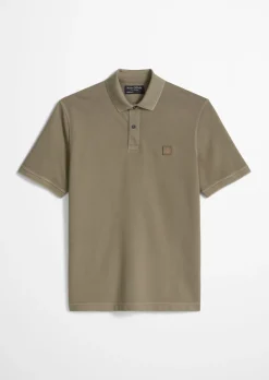 Poloshirt Piqué regular garment-dyed aus reiner Bio-Baumwolle