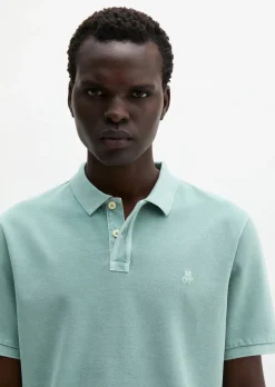 Poloshirt Piqué regular garment-dyed aus Bio-Baumwolle