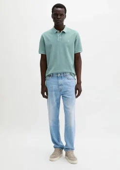 Poloshirt Piqué regular garment-dyed aus Bio-Baumwolle