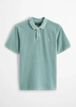 Poloshirt Piqué regular garment-dyed aus Bio-Baumwolle