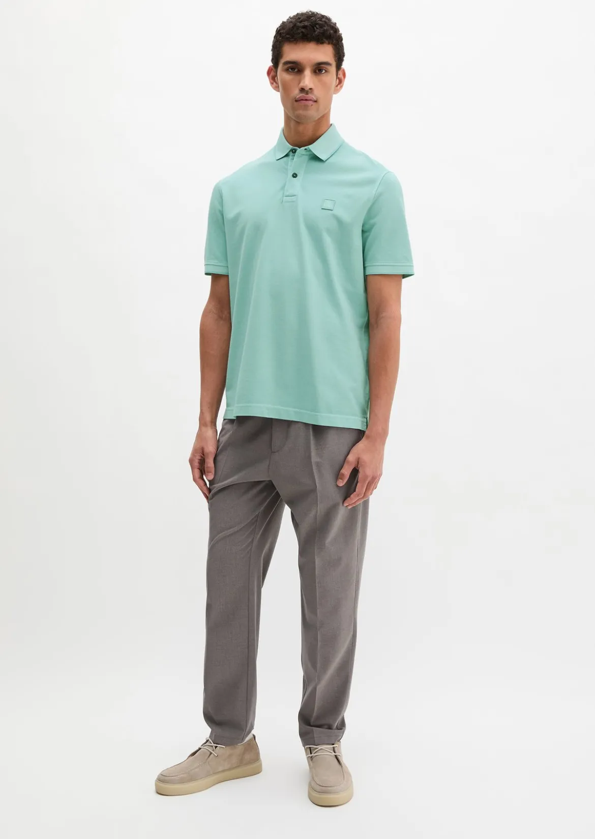 Poloshirt Piqué regular garment-dyed aus reiner Bio-Baumwolle