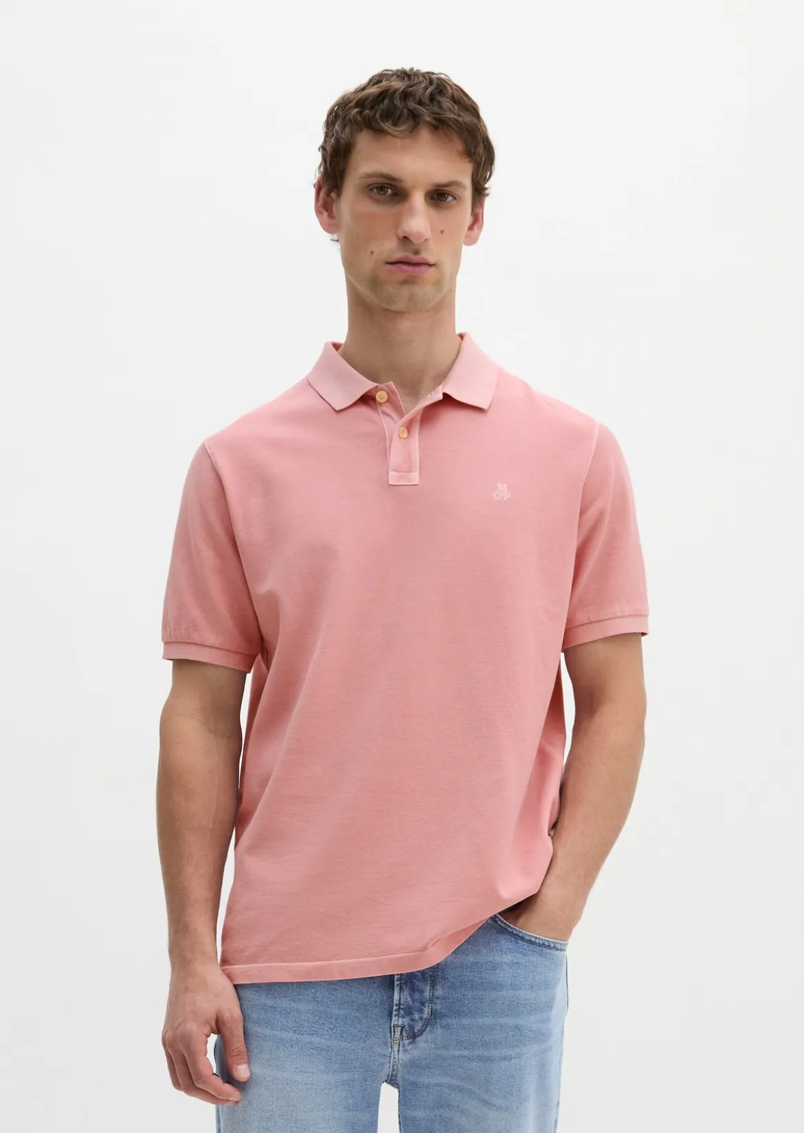 Poloshirt Piqué regular garment-dyed aus Bio-Baumwolle