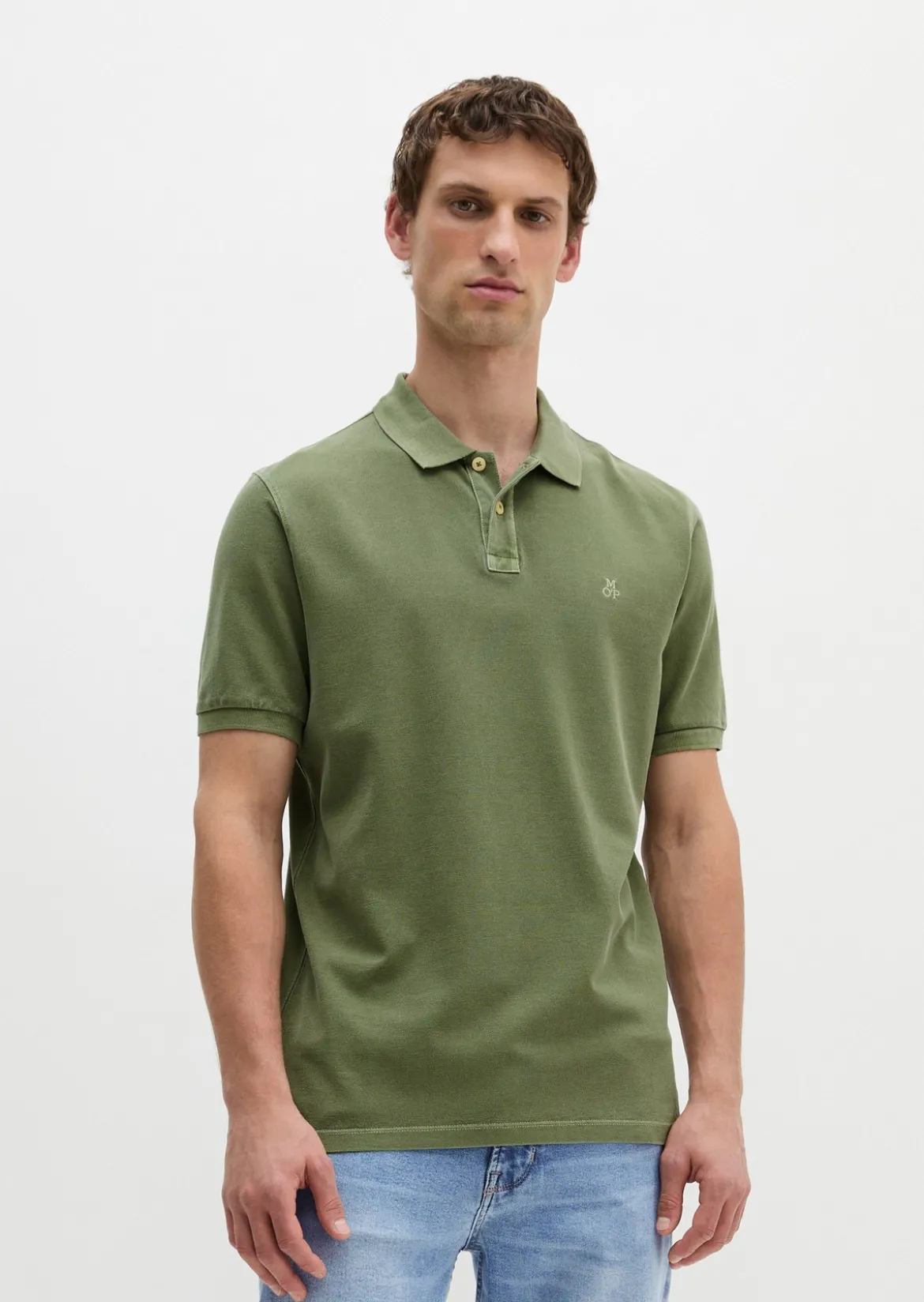 Poloshirt Piqué regular garment-dyed aus Bio-Baumwolle