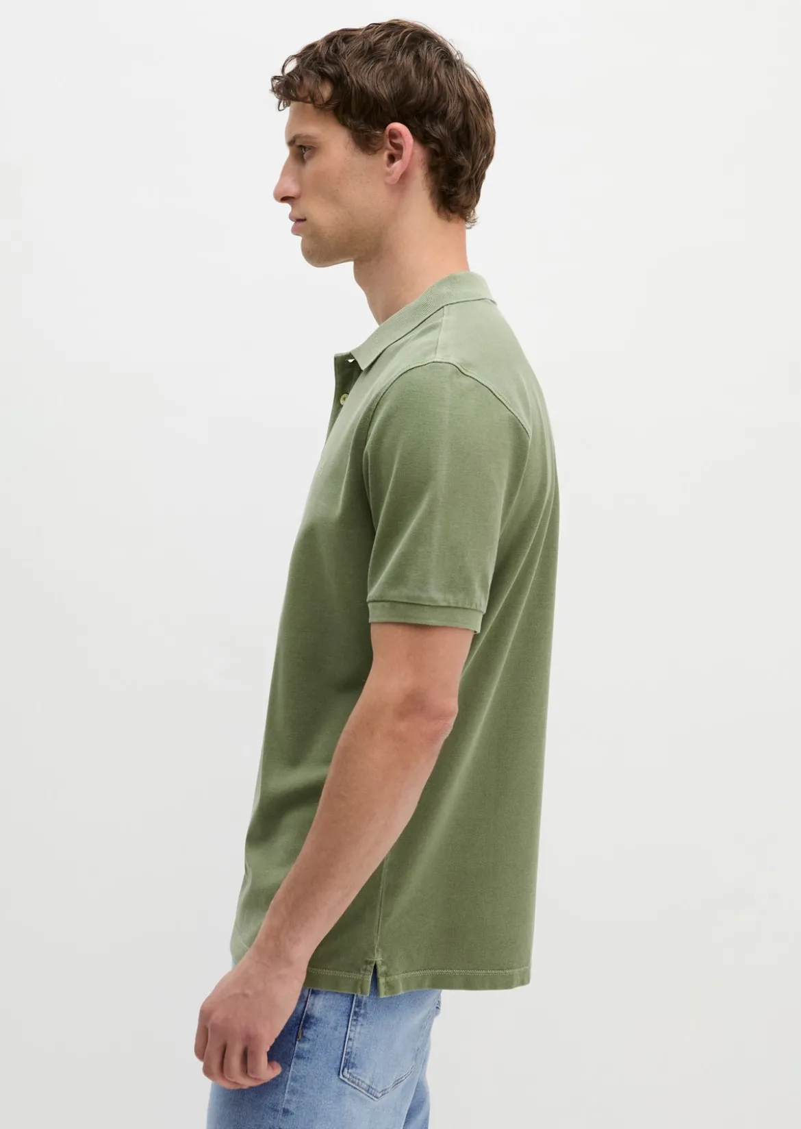 Poloshirt Piqué regular garment-dyed aus Bio-Baumwolle