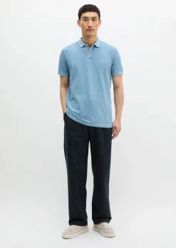 Poloshirt Piqué shaped garment-dyed aus Organic Cotton-Stretch