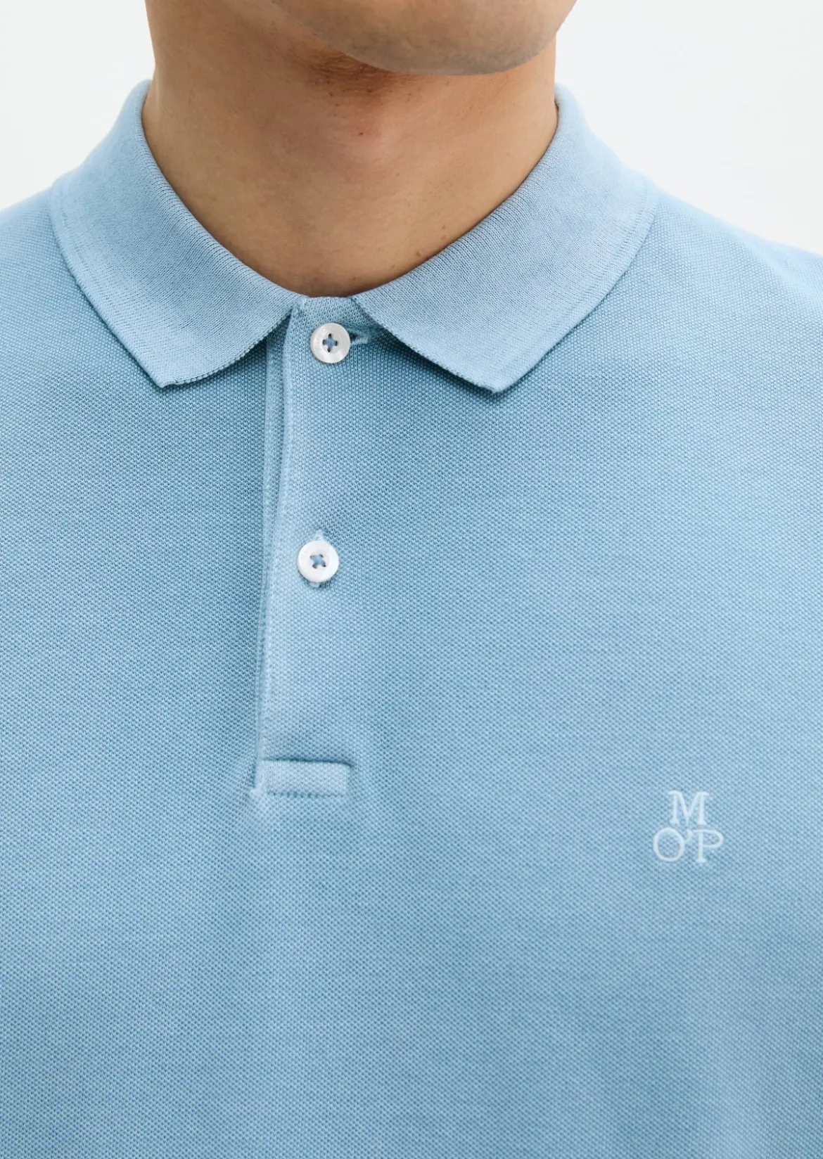 Poloshirt Piqué shaped garment-dyed aus Organic Cotton-Stretch