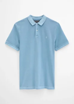 Poloshirt Piqué shaped garment-dyed aus Organic Cotton-Stretch