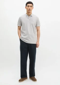 Poloshirt Piqué shaped garment-dyed aus Organic Cotton-Stretch