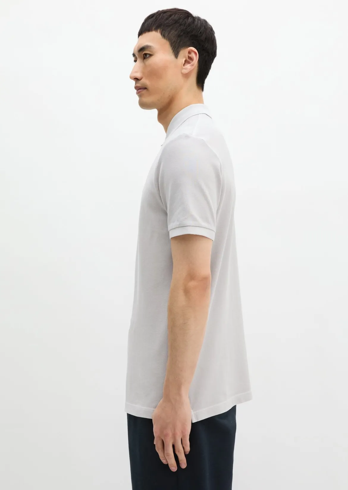 Poloshirt Piqué shaped garment-dyed aus Organic Cotton-Stretch
