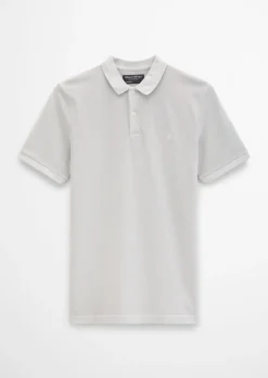 Poloshirt Piqué shaped garment-dyed aus Organic Cotton-Stretch