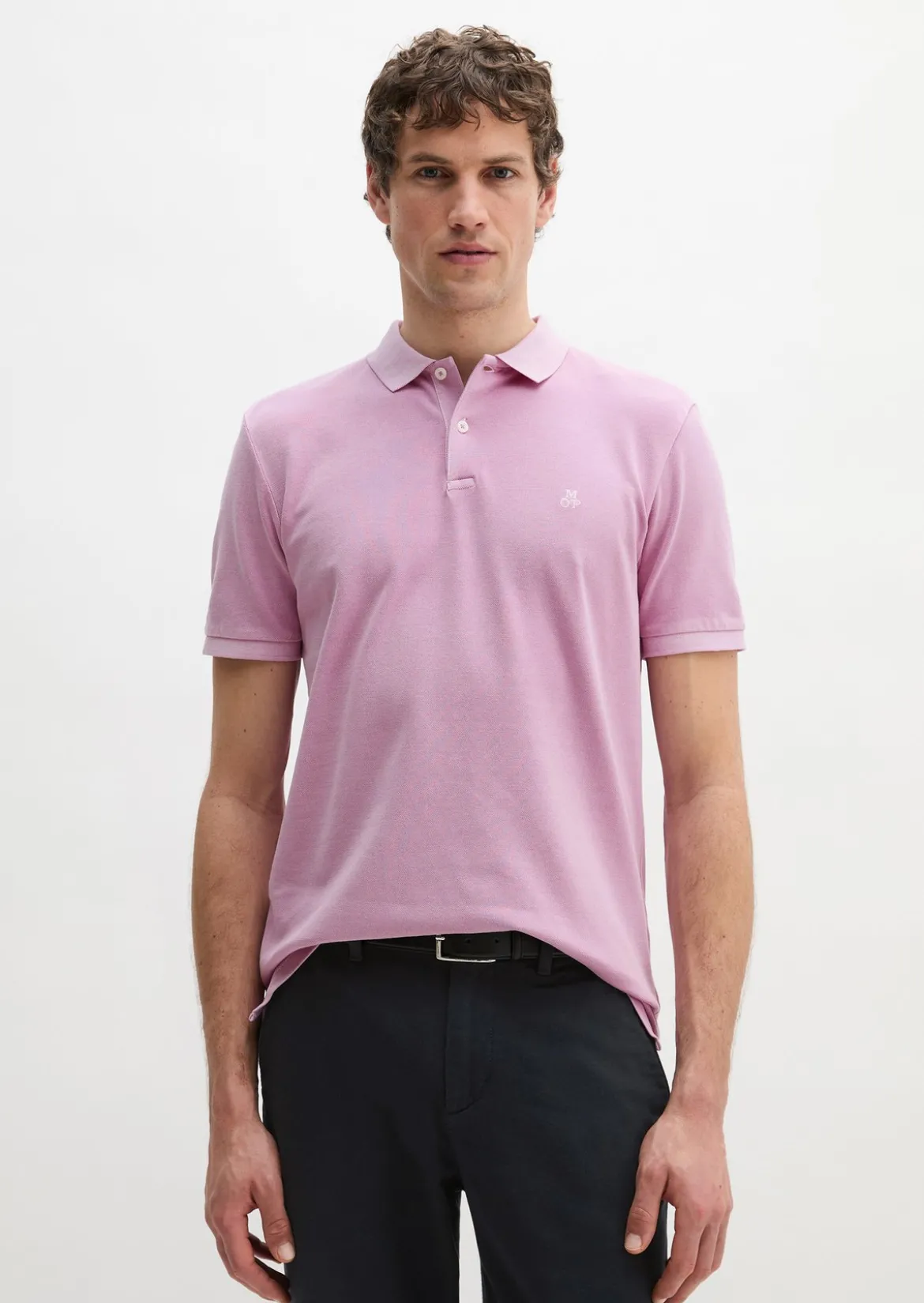 Poloshirt Piqué shaped garment-dyed aus Organic Cotton-Stretch