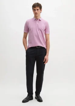 Poloshirt Piqué shaped garment-dyed aus Organic Cotton-Stretch