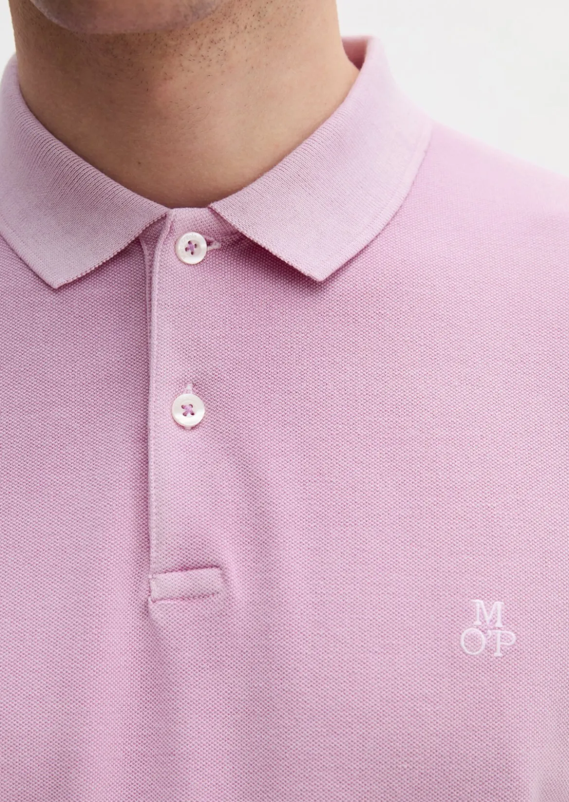 Poloshirt Piqué shaped garment-dyed aus Organic Cotton-Stretch