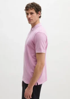 Poloshirt Piqué shaped garment-dyed aus Organic Cotton-Stretch