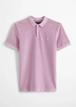 Poloshirt Piqué shaped garment-dyed aus Organic Cotton-Stretch