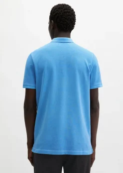 Poloshirt Piqué shaped garment-dyed aus Organic Cotton-Stretch