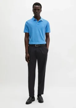 Poloshirt Piqué shaped garment-dyed aus Organic Cotton-Stretch