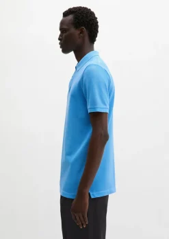 Poloshirt Piqué shaped garment-dyed aus Organic Cotton-Stretch