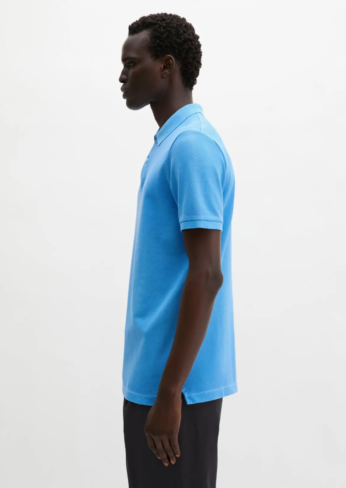 Poloshirt Piqué shaped garment-dyed aus Organic Cotton-Stretch