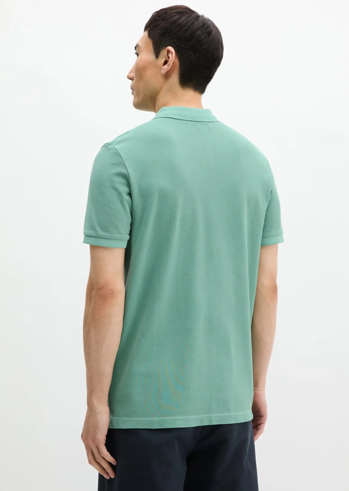 Poloshirt Piqué shaped garment-dyed aus Organic Cotton-Stretch