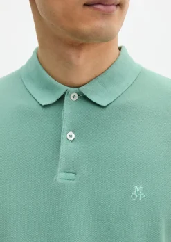 Poloshirt Piqué shaped garment-dyed aus Organic Cotton-Stretch